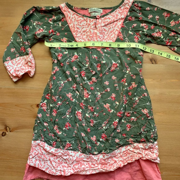 Girls Boho Style Floral Tunic - Picture 10 of 13